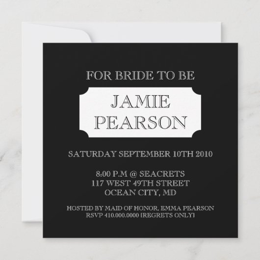 Bachelorette Party Invitation (Dos)