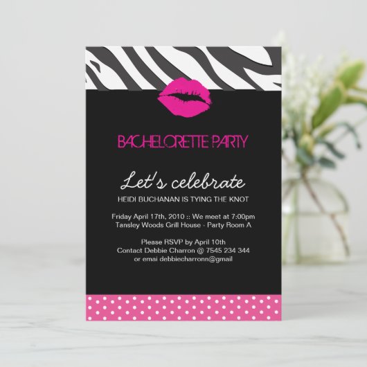 Bachelorette Party Invitation (Debout devant)