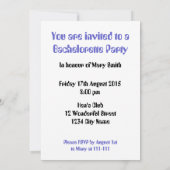 Bachelorette Party Invitation (Dos)