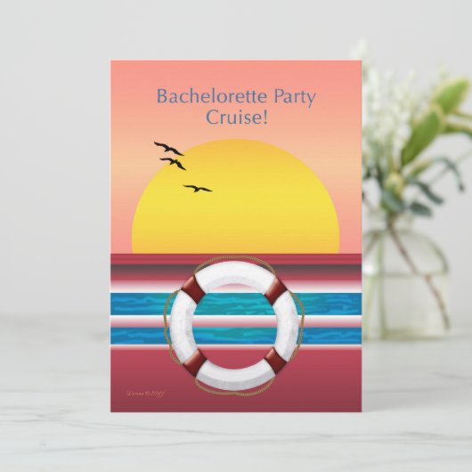 Bachelorette Party Invitation de croisière - Conce (Debout devant)