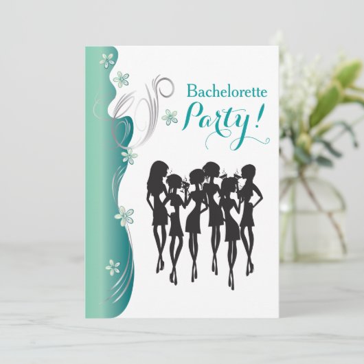 Bachelorette Party Invitation - Jade Kaart (Staand voorkant)