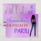 Bachelorette Party / Invitation nocturne des poule (Devant / Derrière)
