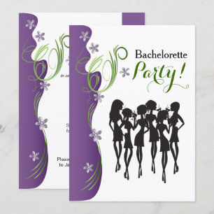 Bachelorette Party Invitation - Paars Kaart