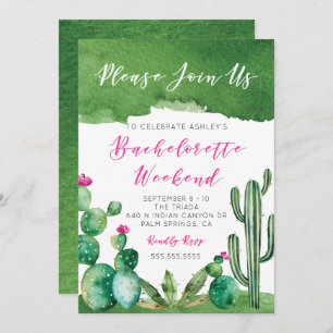 Bachelorette Party Invitation - Palm Springs Kaart
