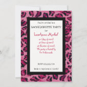 Bachelorette Party Invitation Zebra, Tour Eiffel (Dos)