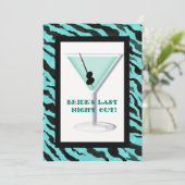Bachelorette Party Invitation - Zebra'n Leopard Kaart (Staand voorkant)