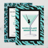 Bachelorette Party Invitation - Zebra'n Leopard Kaart (Voorkant / Achterkant)