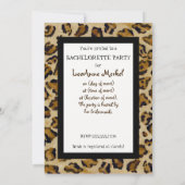 Bachelorette Party Invitation - Zebra'n Leopard Kaart (Achterkant)