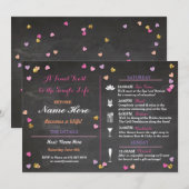 Bachelorette Party Itinerary Vrijgezellenfeest Inv Programma (Voorkant / Achterkant)