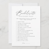 Bachelorette Party Jeux Scavenger Chasse Carte (Devant)
