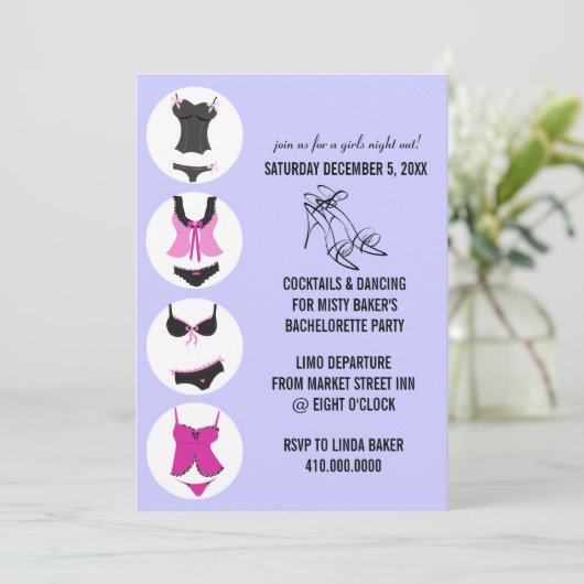 Bachelorette Party Kaart (Staand voorkant)