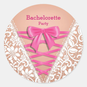 Bachelorette Party Kant Lingerie Corset Ronde Sticker