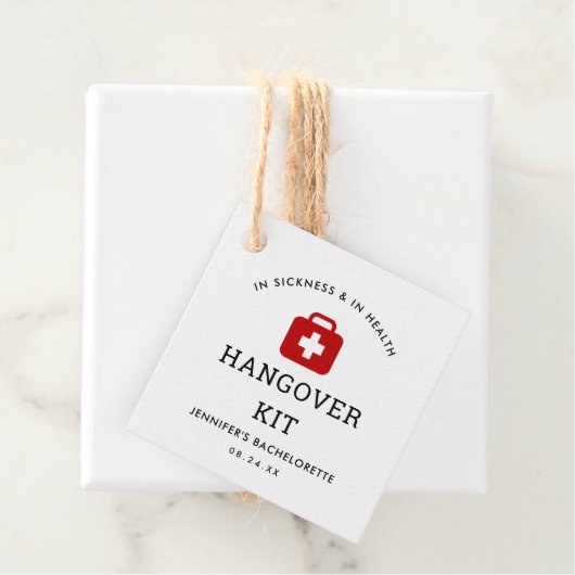 Bachelorette Party Kater Kit Bedankjes Labels (In situ)