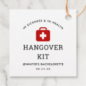 Bachelorette Party Kater Kit Bedankjes Labels (Achterkant)