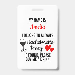 Bachelorette Party Lanyard Funny 'Koop mij een Dri Badge