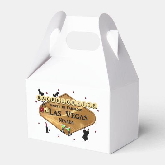 BACHELORETTE PARTY Las Vegas GABLE Favor Box Bedankdoosjes (Voorkant Zijde)