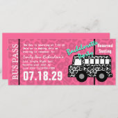 Bachelorette Party Leopard Bus Pass Kaart (Voorkant / Achterkant)