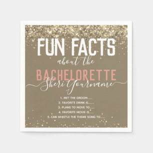 Bachelorette Party Leuke Feiten Gouden Glitter Gir Servet
