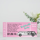 Bachelorette Party Limo Pass Kaart (Staand voorkant)