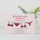 Bachelorette Party Lingerie Flat Invitation (Debout devant)