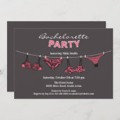 Bachelorette Party Lingerie Flat Invitation (Devant / Derrière)