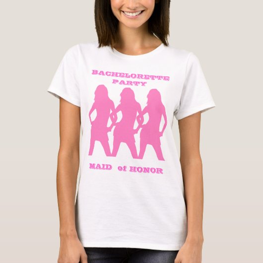 Bachelorette party maid of edele t-shirt (Voorkant)