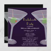 Bachelorette Party Martini Invitation (Devant / Derrière)