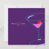 Bachelorette Party Martini verre Invitation (Dos)