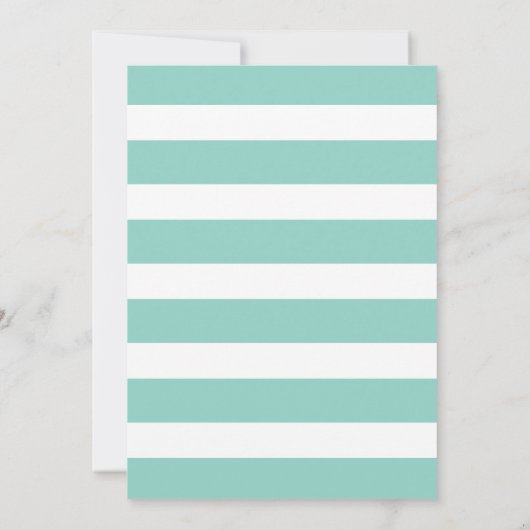 Bachelorette Party Mint Green Stripe Uitnodiging (Achterkant)