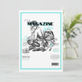 Bachelorette party modeblad diva kaart (Staand voorkant)