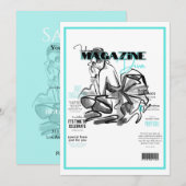 Bachelorette party modeblad diva kaart (Voorkant / Achterkant)