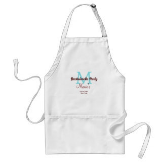 Bachelorette Party Monogram Naam toevoegen Datum P Standaard Schort