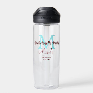 Bachelorette Party Monogram Naam toevoegen Datum P Waterfles