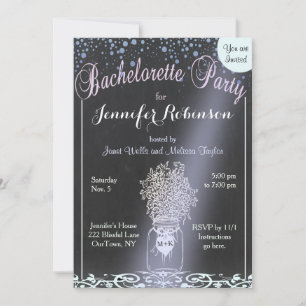 Bachelorette Party Moonlight Mason Jar Kaart