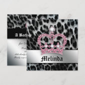 Bachelorette Party nodigt zwarte luiroze kroop uit Kaart (Voorkant / Achterkant)