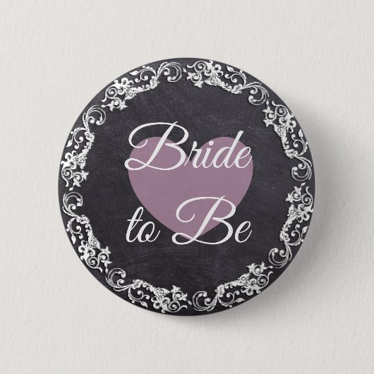 Bachelorette-party over Chalkboard Style Ronde Button 5,7 Cm (Voorkant)