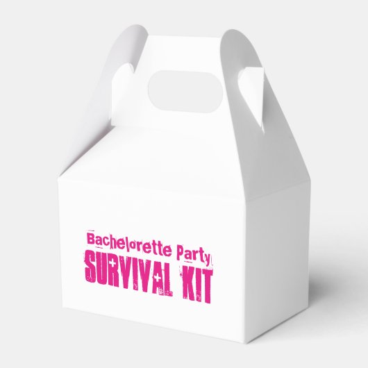 "Bachelorette Party" overlevingskit doos Bedankdoosjes (Voorkant Zijde)