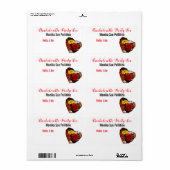 Bachelorette Party Papier Étiquette Nom Balises (Feuille entière)