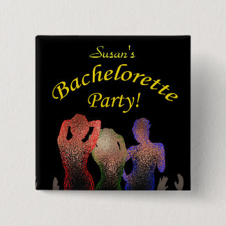 Bachelorette Party Pin Back Button Sjabloon