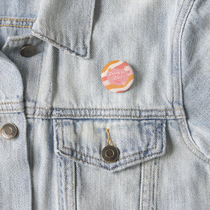 Bachelorette Party Pin Retro Roze Drink in liefde Ronde Button 3,2 Cm