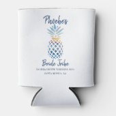 Bachelorette Party Pineapple Coastal Sunset Custom Blikjeskoeler (Voorkant)