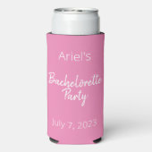 Bachelorette Party - Pink & White - Weddenschap (Seltzer Achterkant)