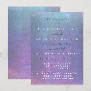 Bachelorette Party Roze Aquatic Pastel Waterverf Kaart