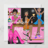 Bachelorette Party roze Blue Shoe High Heed Shoe Kaart (Voorkant)