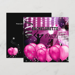 Bachelorette Party roze Girl Disco Ball ballonnen Kaart
