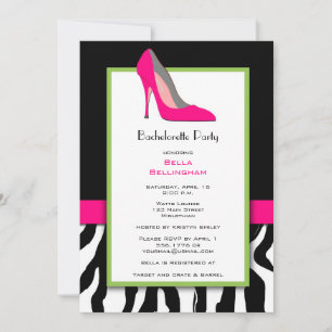 Bachelorette Party - Roze - uitnodiging