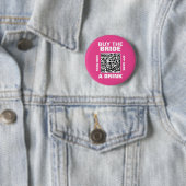 Bachelorette Party Scan QR Code Buy Bride Drink Ronde Button 5,7 Cm (In situ)
