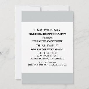Bachelorette Party Sjabloon Kaart