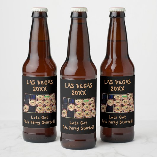Bachelorette Party | Slot Machine Winnaar Las Vega Bier Etiket (Flessen)