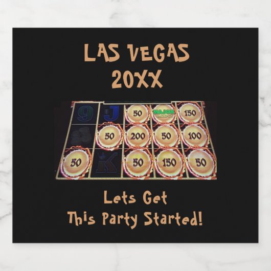 Bachelorette Party | Slot Machine Winnaar Las Vega Bier Etiket (Enkel label)